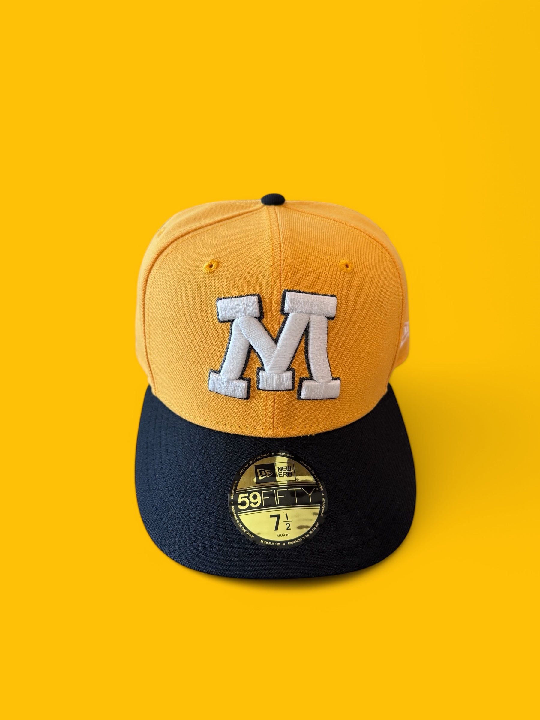 AGOLD & BLACK  "M" Logo 59Fifty New Era Fitted