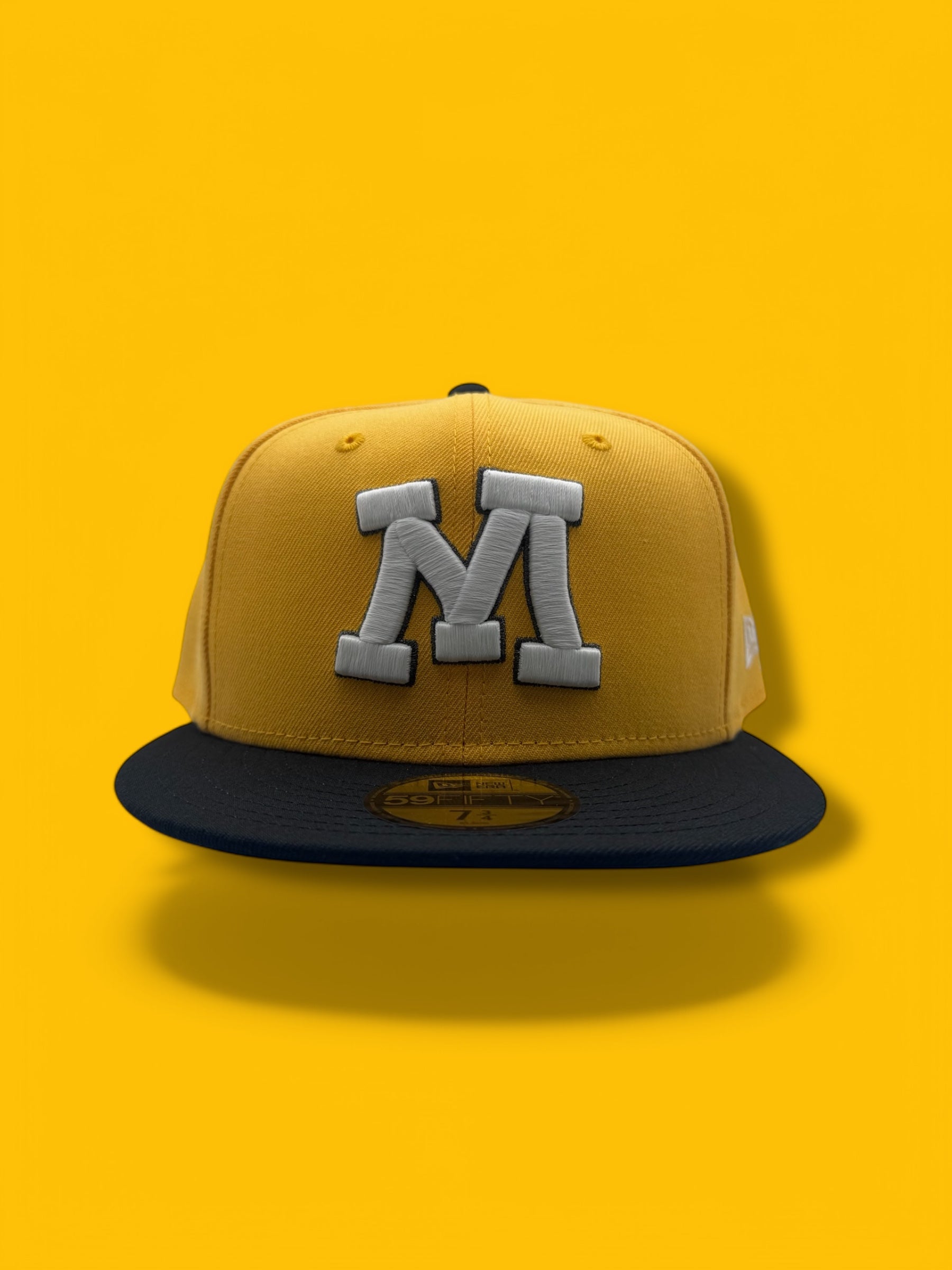 AGOLD & BLACK  "M" Logo 59Fifty New Era Fitted