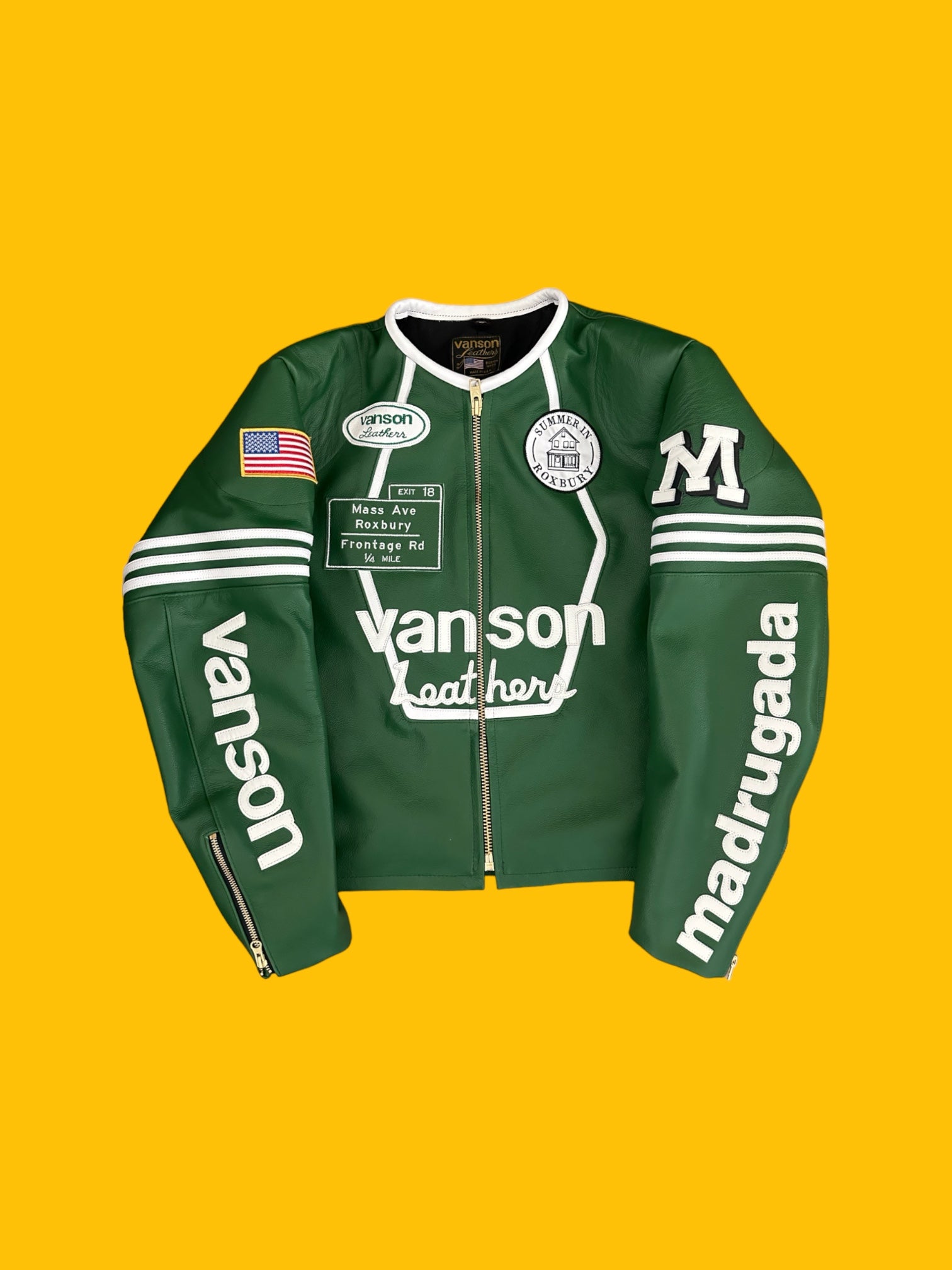 Madrugada x Vanson Star Jacket (Matcha Green)