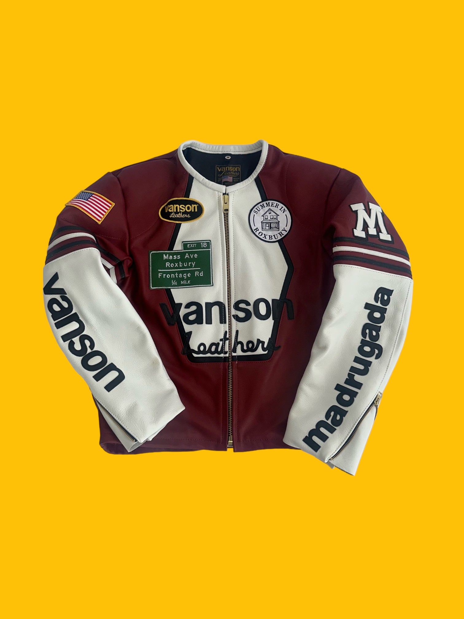 Madrugada x Vanson Star Jacket (Cranberry)