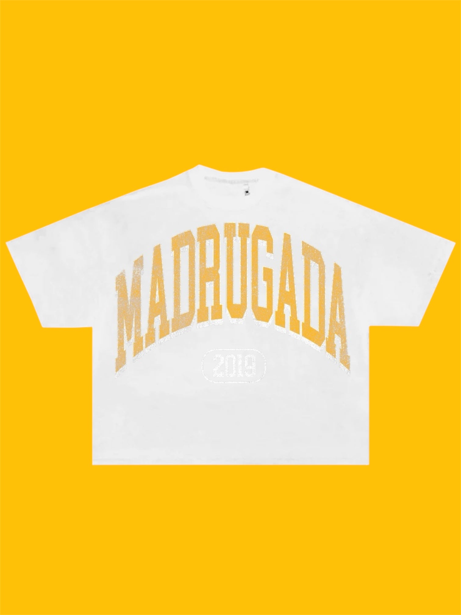 Madrugada Collegiate Box T-Shirt (Yellow)