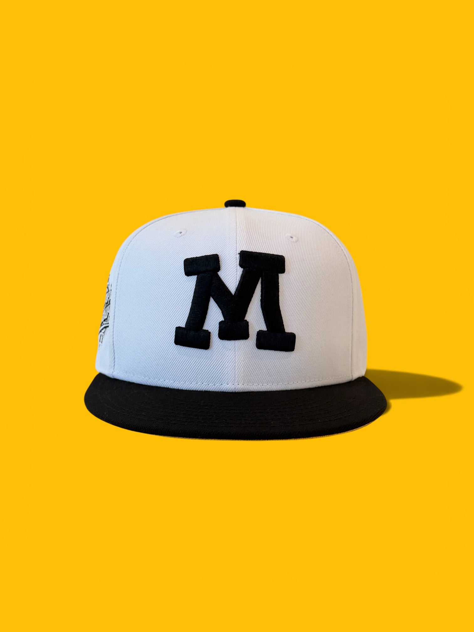 White "M" Fitted