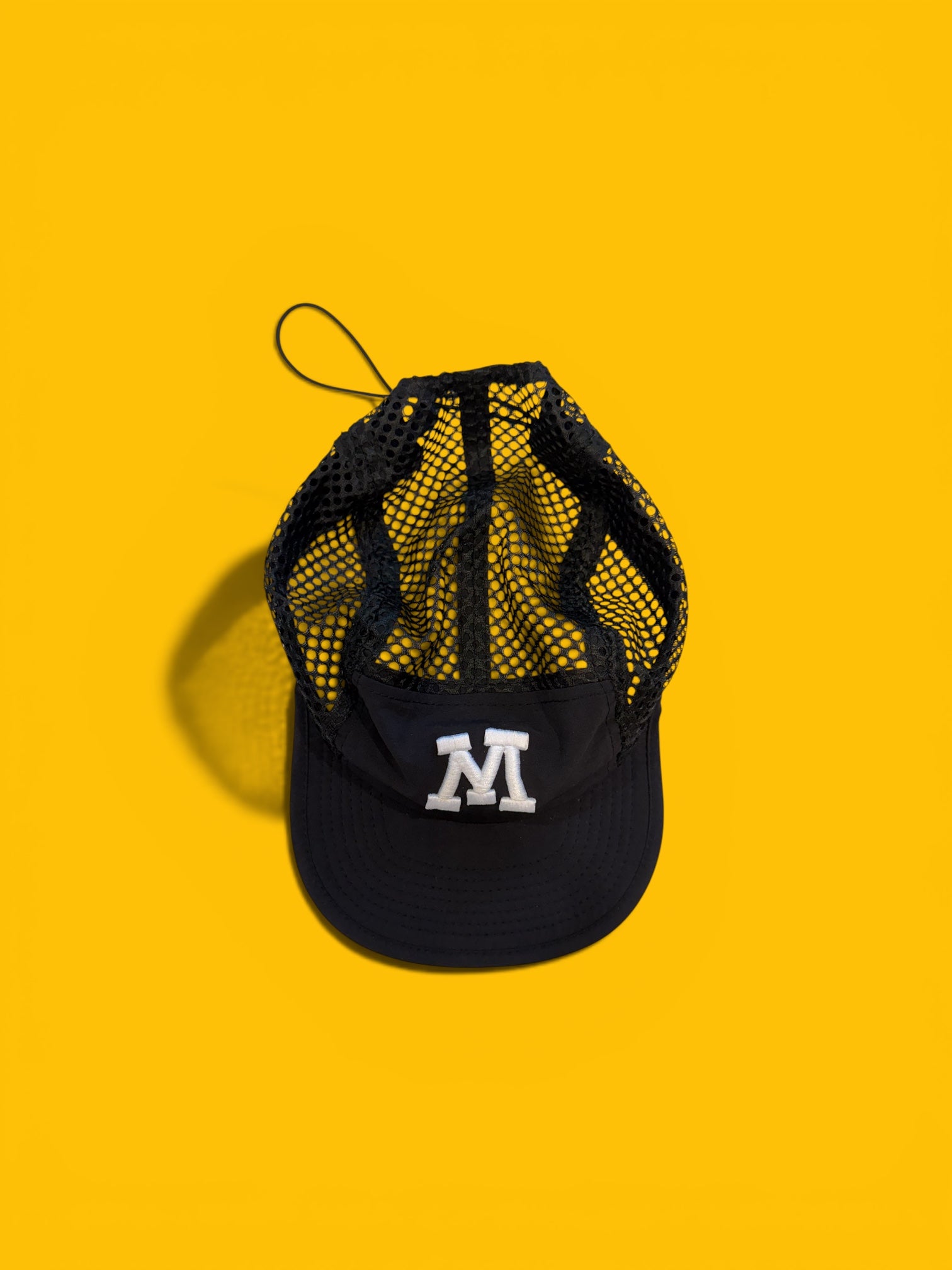 "M" Mesh Drawstring Trail Cap
