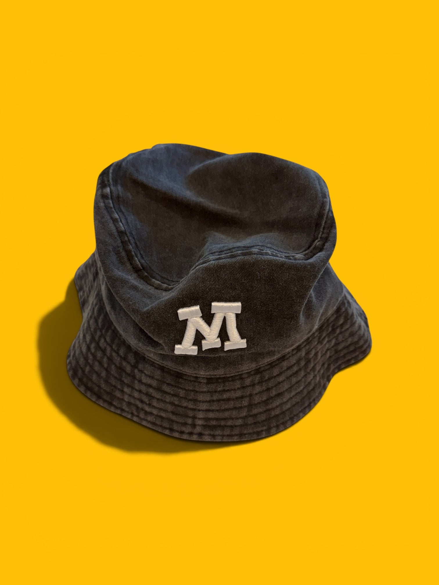"M" Logo Vintage Wash Bucket Hat
